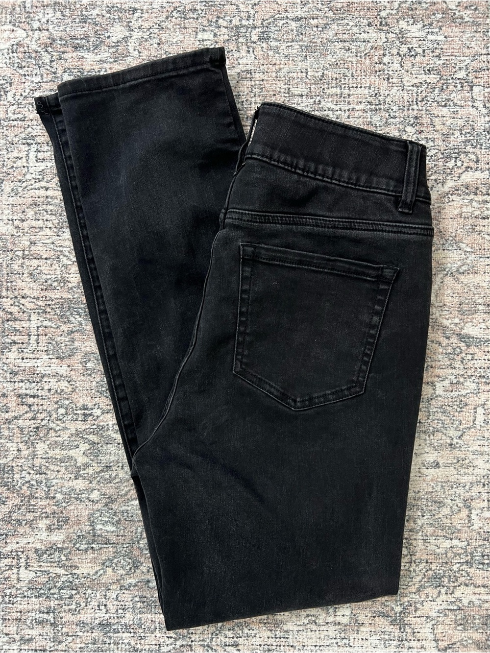 Lane Bryant Black Straight Leg Jeans Size 14 Stretch